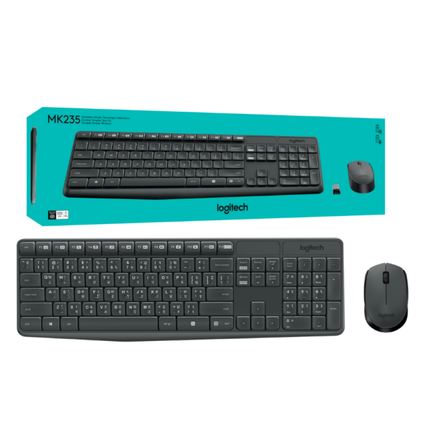 COMBO TECLADO LOGITECH INALAMBRICO MK235