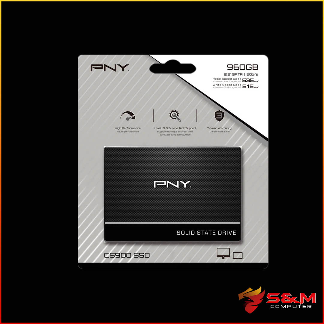 SSD PNY 1TB CS900 2.5 SATA LECTURA (560MB/S) ESCRITURA (540MB/S) - SYM  COMPUTER