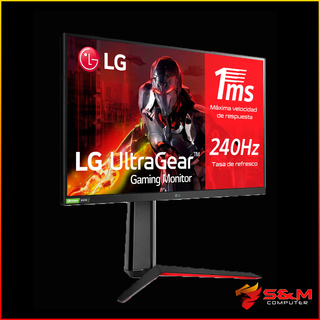 Monitor LG 27 Pulgadas 27GP750 Gamer Pivoteable IPS FHD 1MS 240Hz - Muy  Bacano