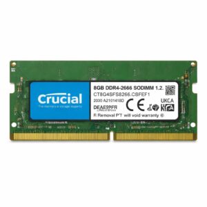 MEMORIA RAM CRUCIAL DDR4 8GB SODIMM PORTÁTIL 2666MHZ (189010)