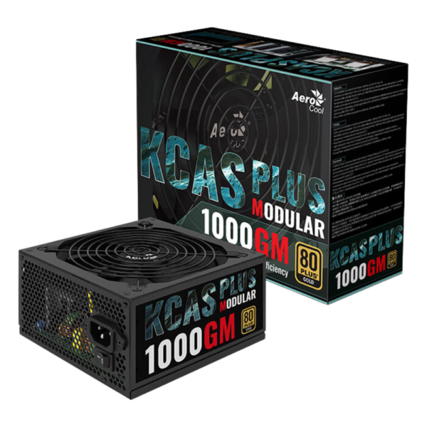 FUENTE AEROCOOL KCAS 1000W 80 PLUS GOLD SEMI MODULAR