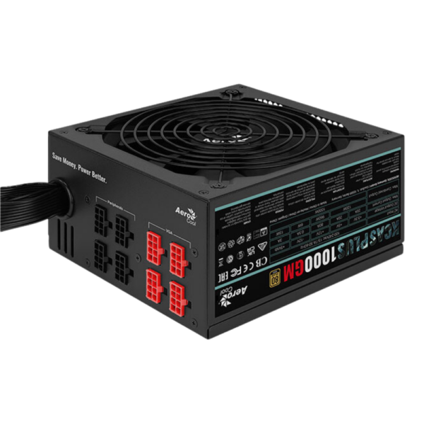 FUENTE AEROCOOL KCAS 1000W 80 PLUS GOLD SEMI MODULAR - Imagen 3