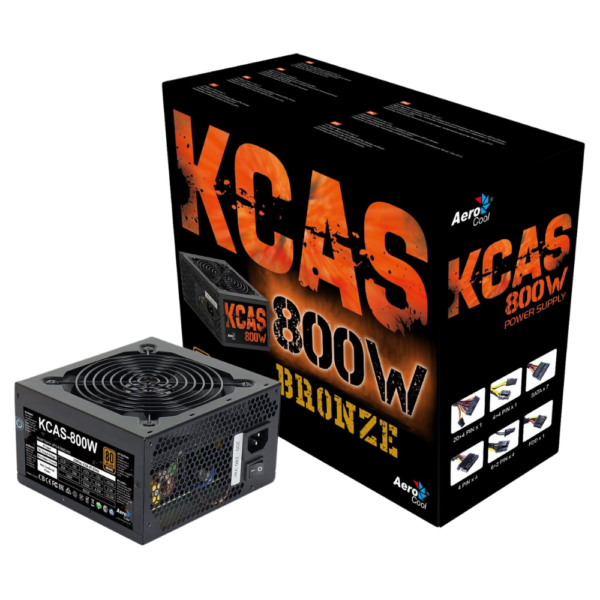 FUENTE AEROCOOL KCAS 800W 80 PLUS BRONCE