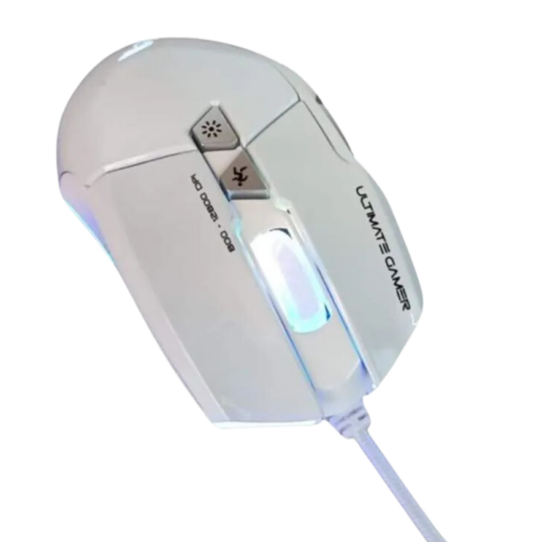 MOUSE GAMER J&R MGJR 052 MIRROR - 8 BOTONES RGB - BLANCO - Imagen 3