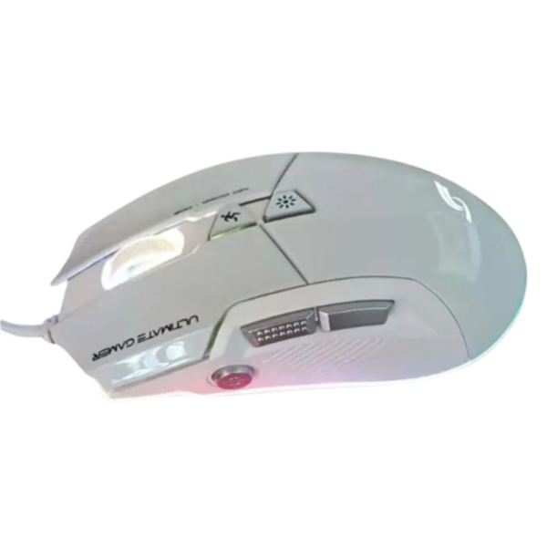 MOUSE GAMER J&R MGJR 052 MIRROR - 8 BOTONES RGB - BLANCO - Imagen 2