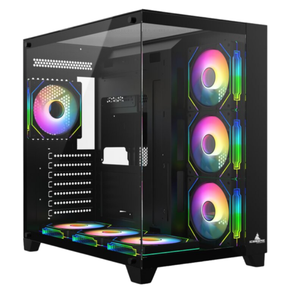 CHASIS ICEBERG  ATX - CRYSTAL CUBE - NEGRO XL- 7 FANS (413044)