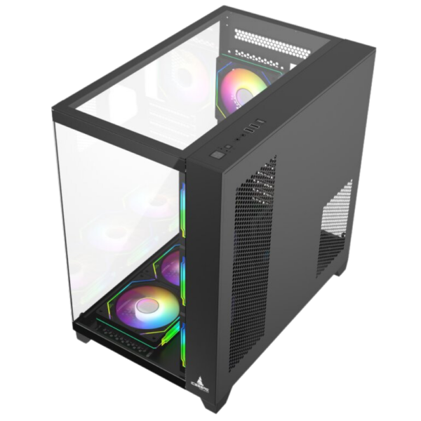 CHASIS ICEBERG  ATX - CRYSTAL CUBE - NEGRO XL- 7 FANS (413044) - Imagen 3