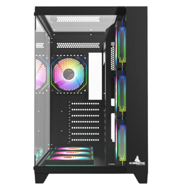 CHASIS ICEBERG  ATX - CRYSTAL CUBE - NEGRO XL- 7 FANS (413044) - Imagen 2