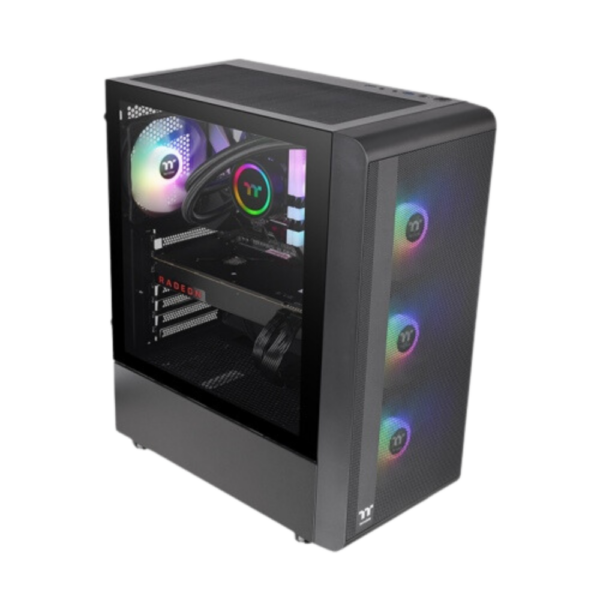 CHASIS THERMALTAKE S200 TG - NEGRO- 3 FANS ARGB - Imagen 4