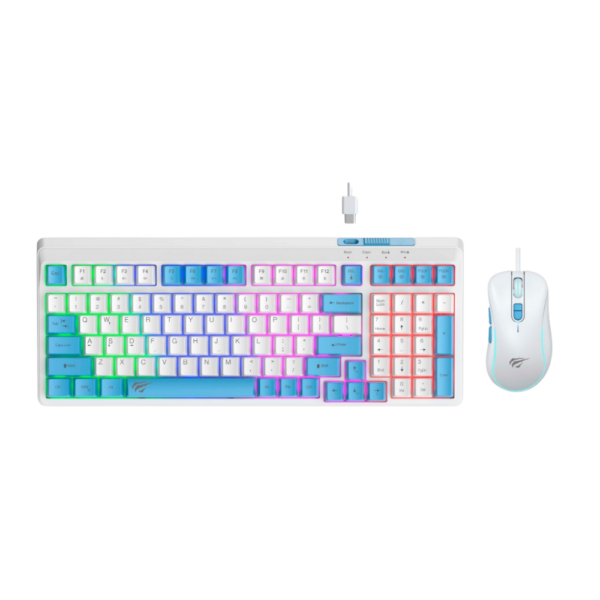 COMBO GAMER HAVIT KB891CM - TECLADO Y MOUSE - CON RETROILUMINACION ARCOIRIS - USB