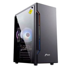 CHASIS JYR GAMER ATX  JX101 OCEAN - NEGRO -1 FAN  (613011)