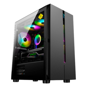 CHASIS JYR GAMER ATX  JX105 SPECTRUM - NEGRO - 3 FAN  (613012)