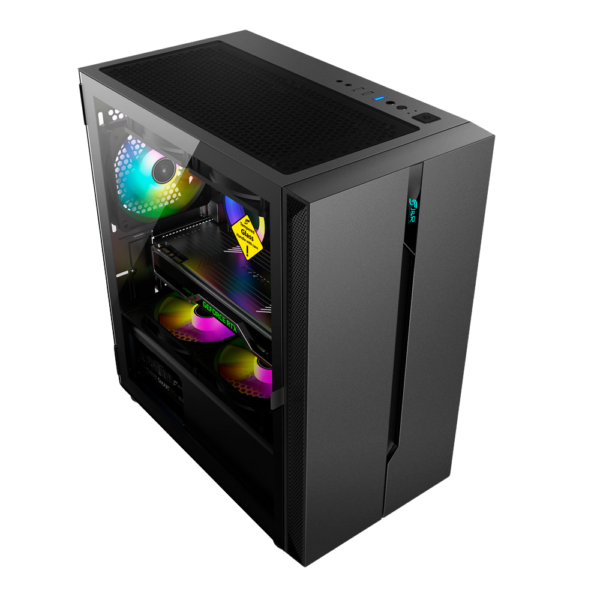 CHASIS JYR GAMER ATX  JX105 SPECTRUM - NEGRO - 3 FAN  (613012) - Imagen 3