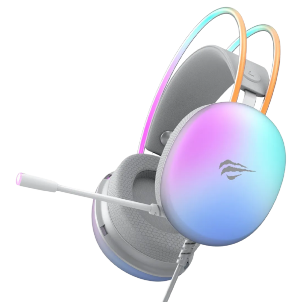 DIADEMA GAMER HAVIT H2037D - BLANCO - RGB - USB - Imagen 5