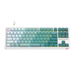 TECLADO GAMER HAVIT KB901L - MECANICO - VERDE - USB C - 80%