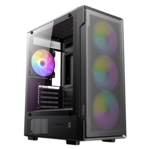 CHASIS ANTEC VX300M ARGB- VIDRIO TEMPLADO - NEGRO - 3 FANS ARGB (724002)