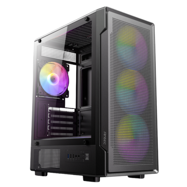 CHASIS ANTEC VX300M ARGB- VIDRIO TEMPLADO - NEGRO - 3 FANS ARGB (724002)