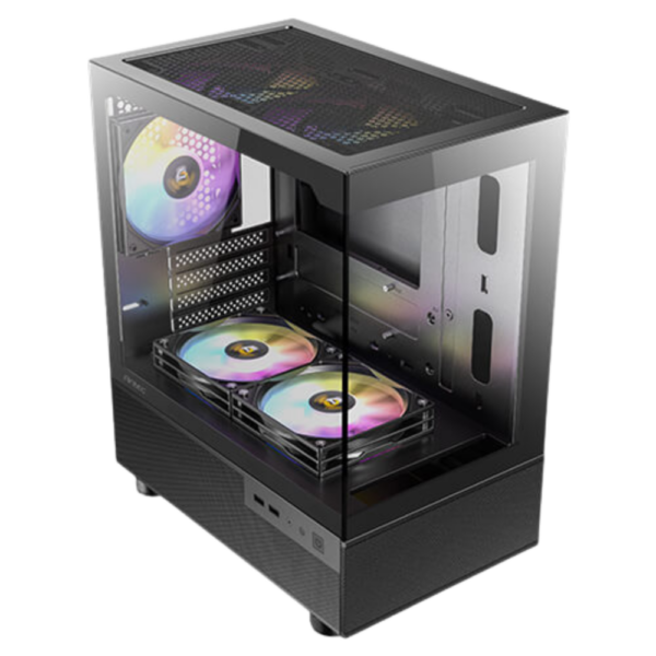 CHASIS ANTEC CX200M ELITE - VIDRIO TEMPLADO - NEGRO - 3 FANS RGB (724006) - Imagen 2