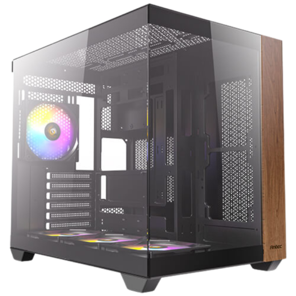 CHASIS ANTEC CX800M WOOD - VIDRIO TEMPLADO - NEGRO - 4 FANS ARGB (724008)