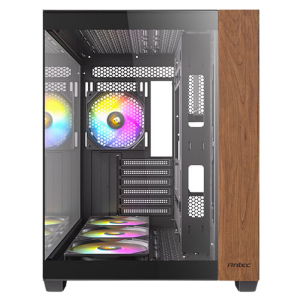 CHASIS ANTEC CX800M WOOD - VIDRIO TEMPLADO - NEGRO - 4 FANS ARGB (724008) - Imagen 3