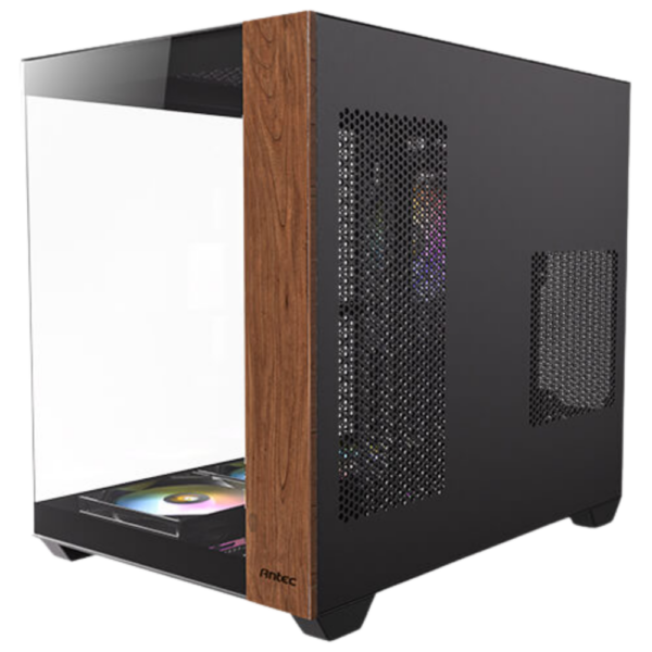 CHASIS ANTEC CX800M WOOD - VIDRIO TEMPLADO - NEGRO - 4 FANS ARGB (724008) - Imagen 2