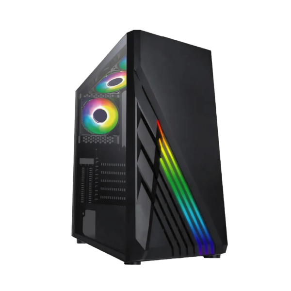 CHASIS JYR GAMER ATX  JX116 ONYX- NEGRO - 3 FAN  (613016)