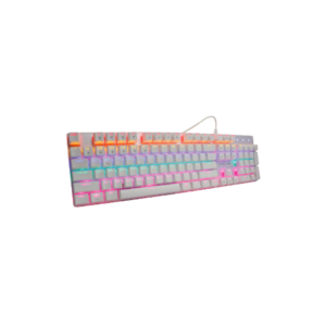 TECLADO GAMER J&R MKF30S - MECANICO - BLANCO - SWITCH ROJO