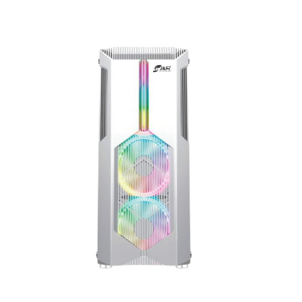 CHASIS JYR GAMER ATX  JX112 ZERO - BLANCO - 5 FAN  (613015) - Imagen 2