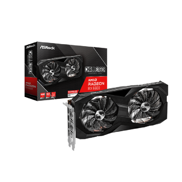 TARJETA DE VIDEO ASROCK -  CHALLENGER - RADEON RX 6600 - 8 GB - DDR 6 - 2X