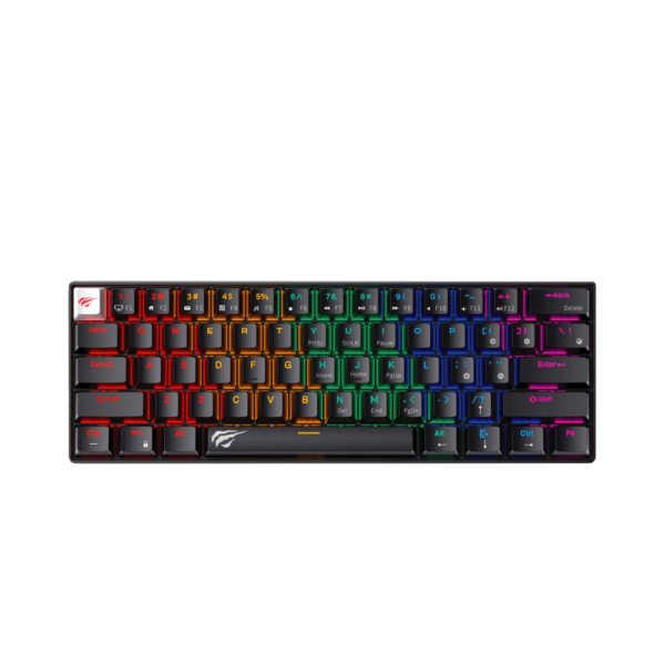 TECLADO GAMER HAVIT KB903L - MECANICO - SWITCH ROJO - 60% - RGB