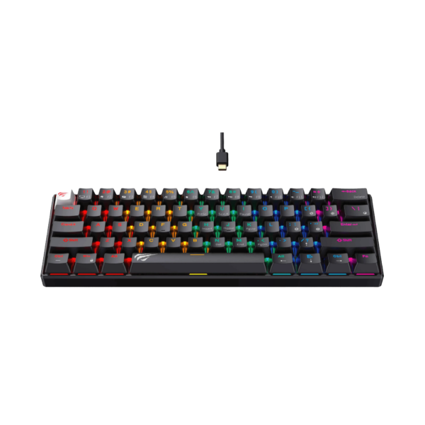 TECLADO GAMER HAVIT KB903L - MECANICO - SWITCH ROJO - 60% - RGB - Imagen 3