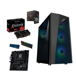 EQUIPO AMD RYZEN 7 8700F - BOARD MSI  PRO B840M-B- DDR5 16GB 6000MHz RGB- SSD M.2 512GB - T.V POWER COLOR RX 7600 8GB - FUENTE P-G 600W 80 PLUS BRONCE -CHASIS LANDER 500 - 4 FANS
