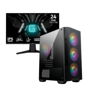 EQUIPO AMD RYZEN 7 8700F - BOARD MSI PRO B650M-P- FUENTE MSI MAG 750W BRONCE -DDR5 16GB 6000MHz RGB- SSD M.2 500GB - T.V MSI GEFORCE RTX 3050 6GB -CHASIS MSI MAG FORGE M100A - 4 FANS / MONITOR MSI PRO 24"