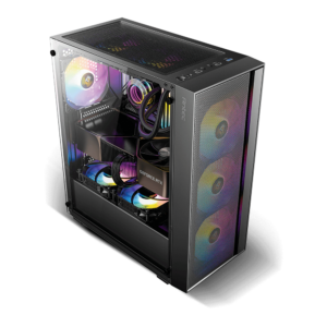 CHASIS ANTEC AX65 - VIDRIO TEMPLADO - NEGRO - 4 FANS ARGB (724019)