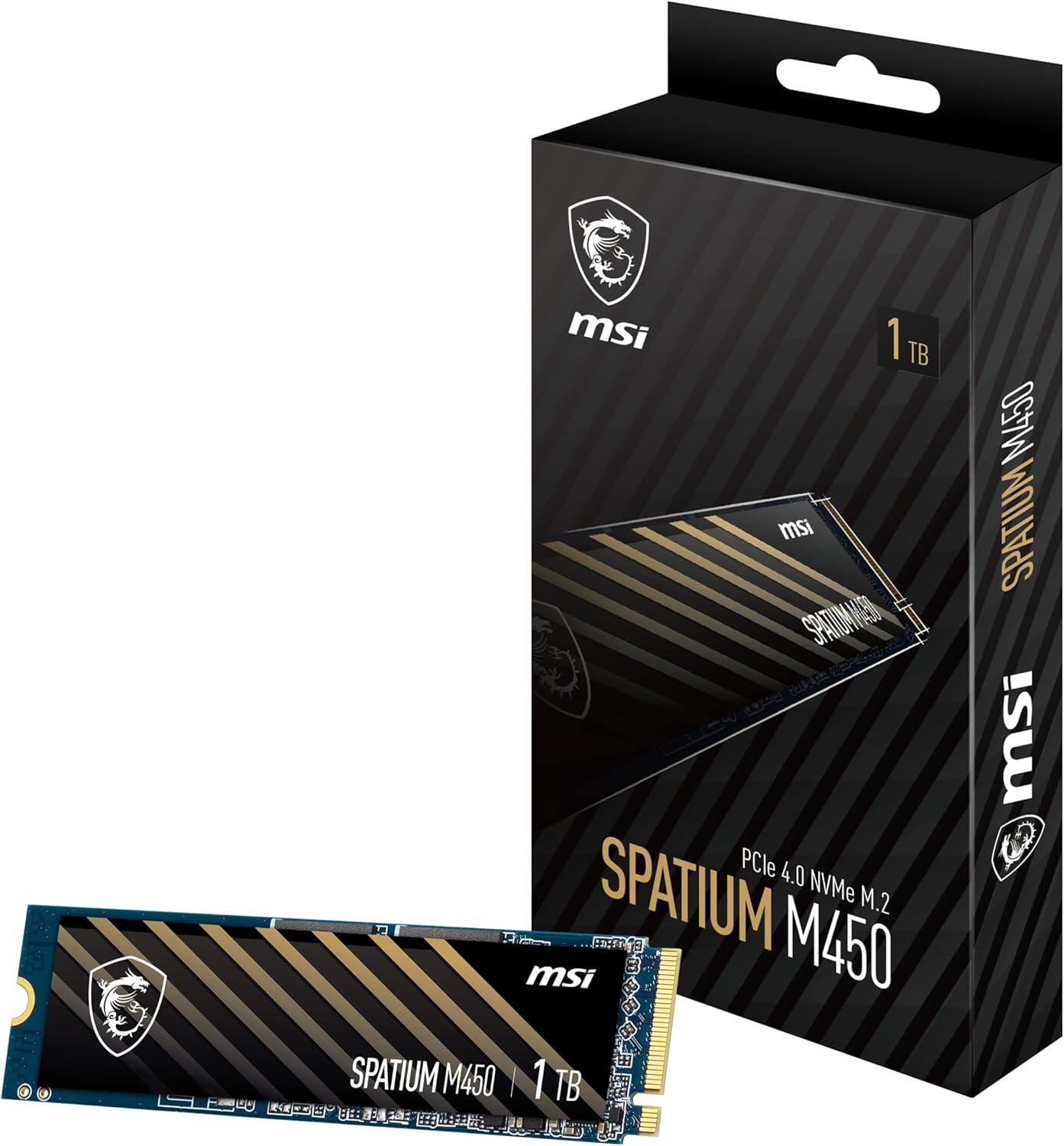 DISCO SOLIDO SSD M.2 MSI 1TB SPATIUM M450 V1 PCIe X4 NVMe