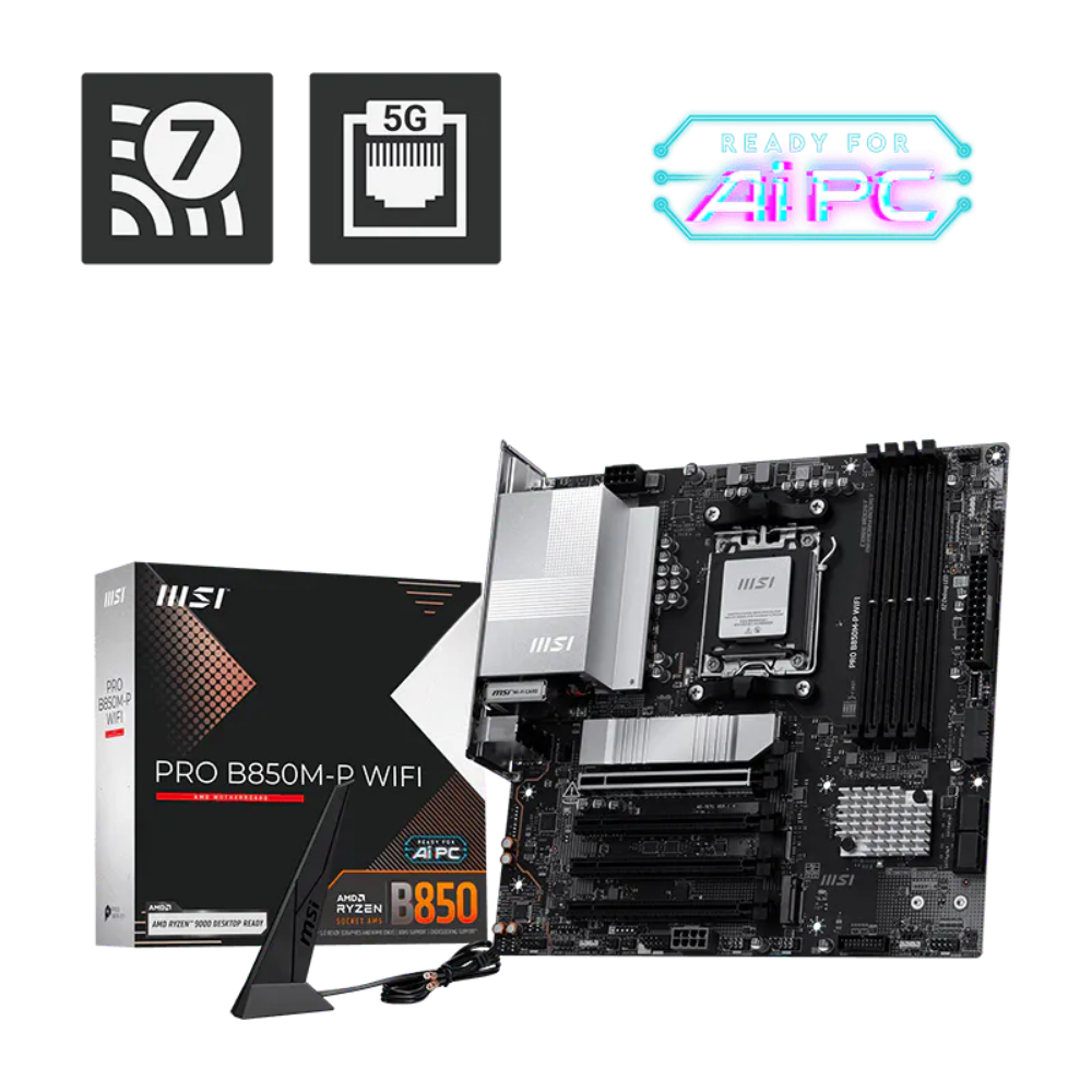 BOARD MSI PRO B850M-P WIFI GPU PCI5 USB-C DDR5