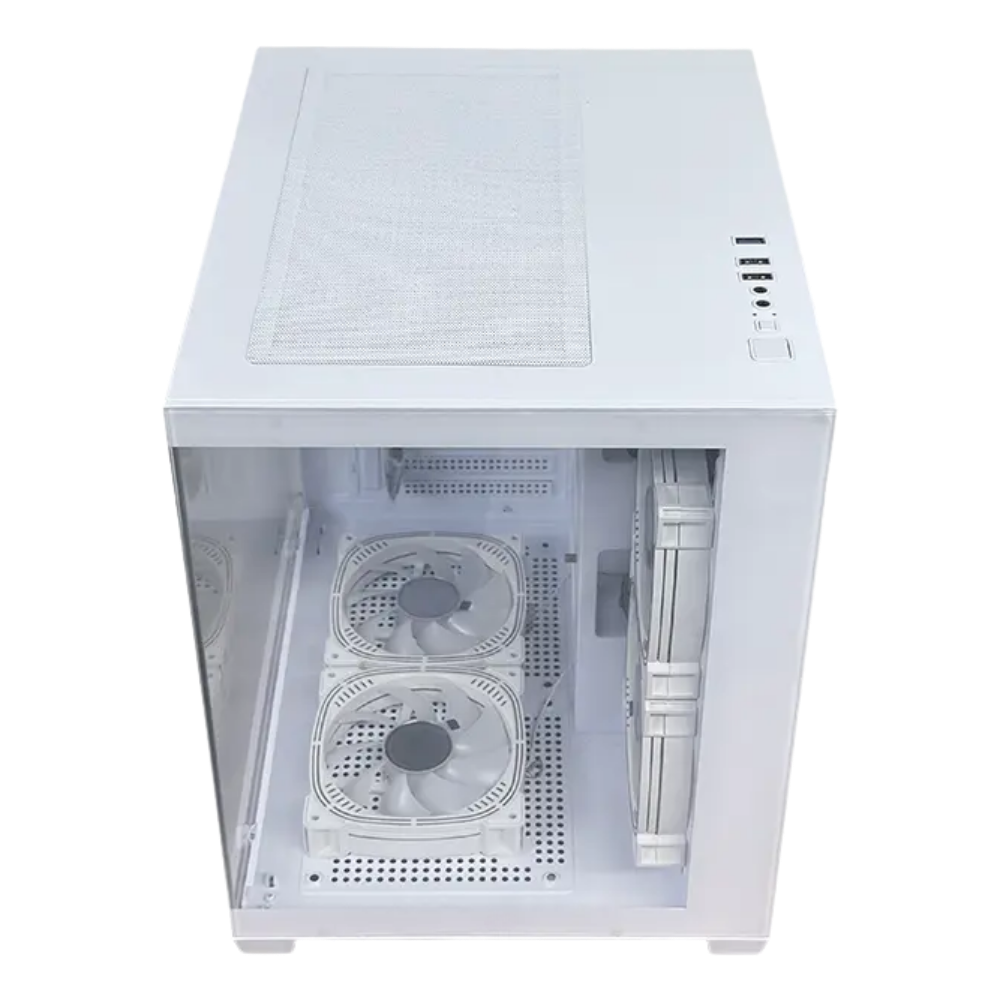 CHASIS ARS ATX PECERA BLANCA 5 FANS RGB - Imagen 2