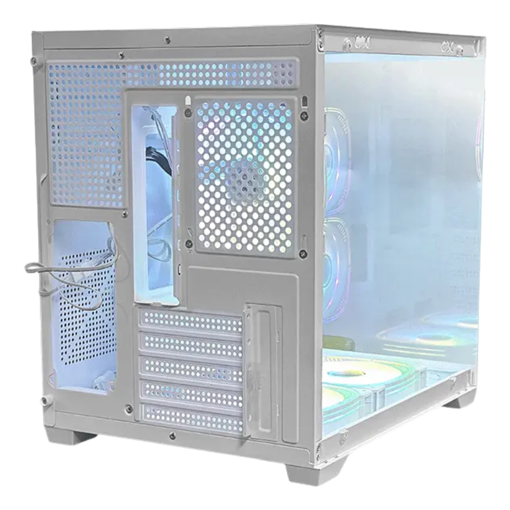 CHASIS ARS ATX PECERA BLANCA 5 FANS RGB - Imagen 3