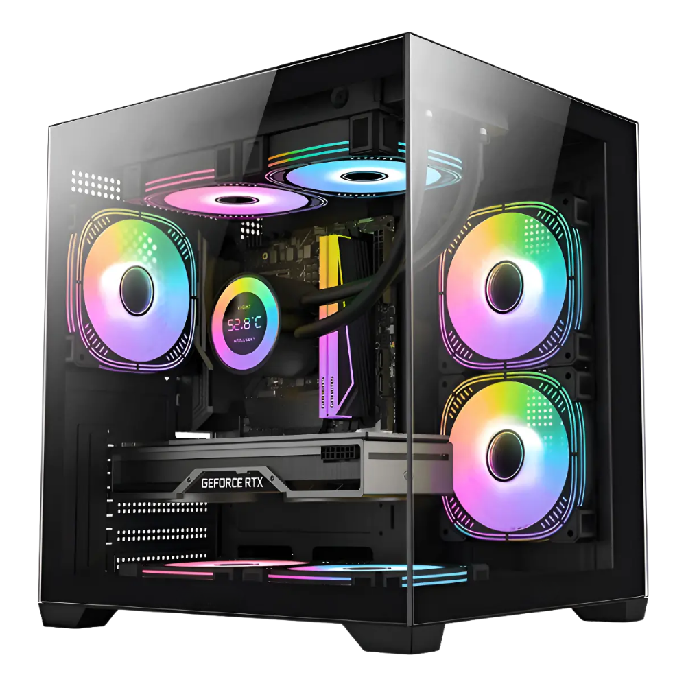 CHASIS ARS ATX PECERA NEGRO 5FANS RGB