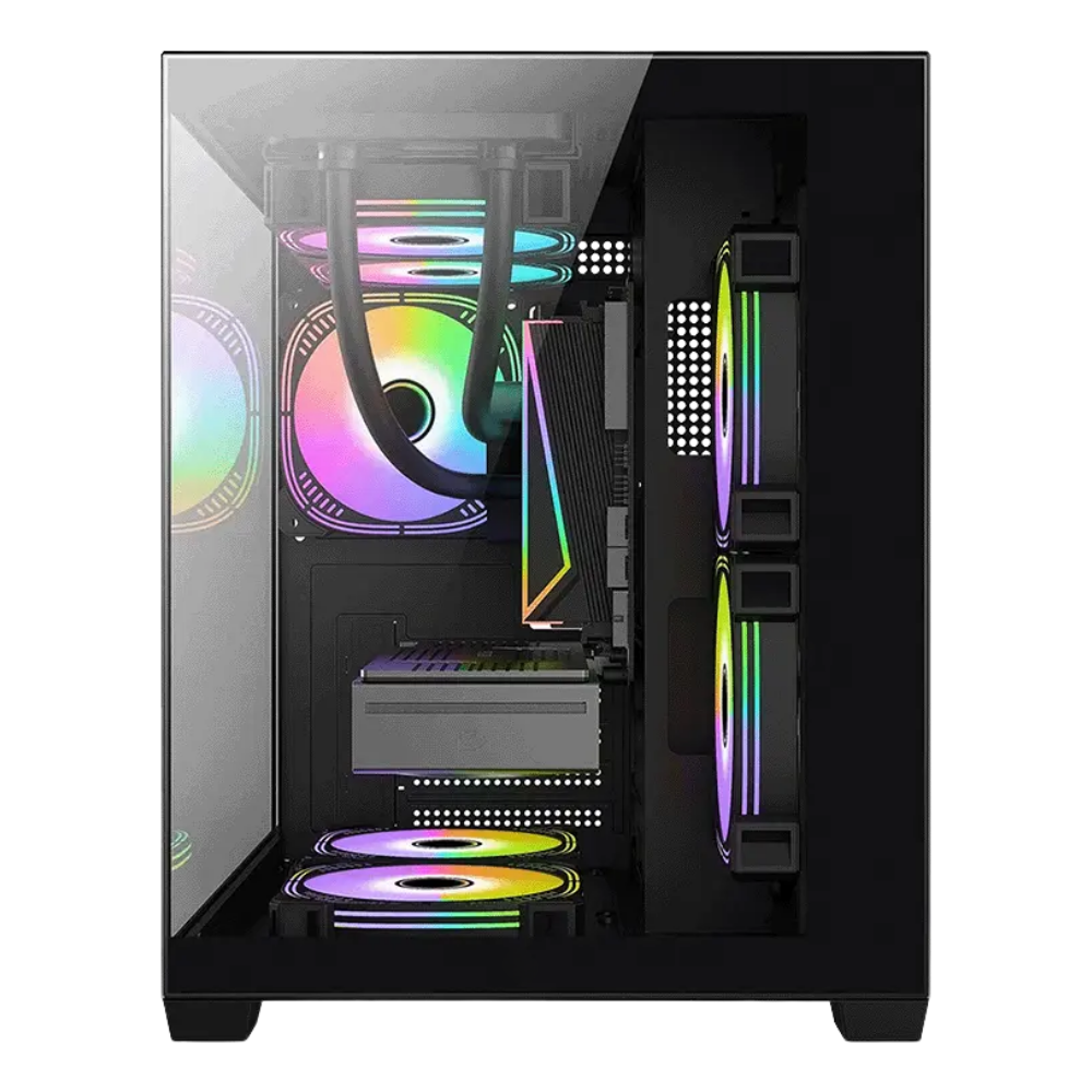 CHASIS ARS ATX PECERA NEGRO 5FANS RGB - Imagen 2