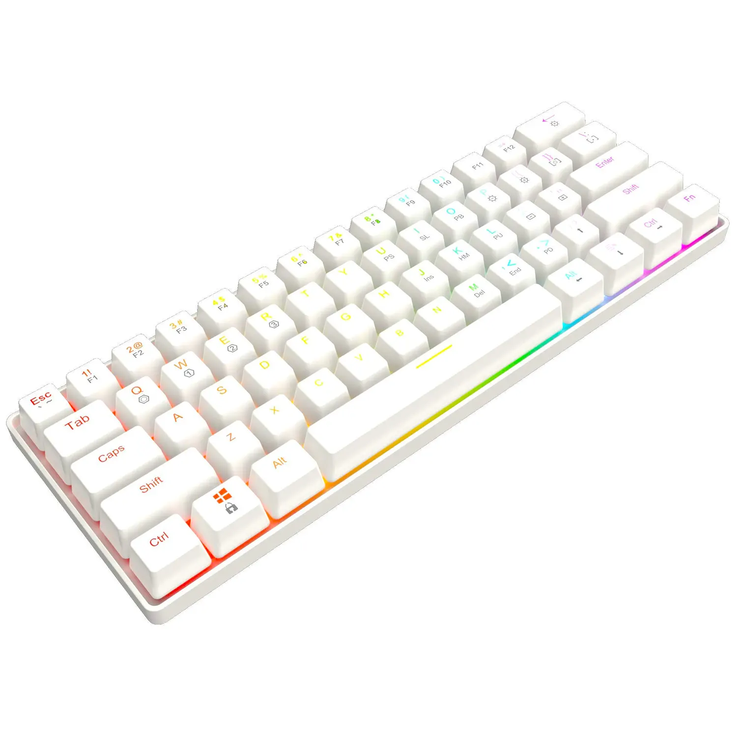 TECLADO MECANICO HAVIT H61K SWITCH AZUL- BLANCO - Imagen 3