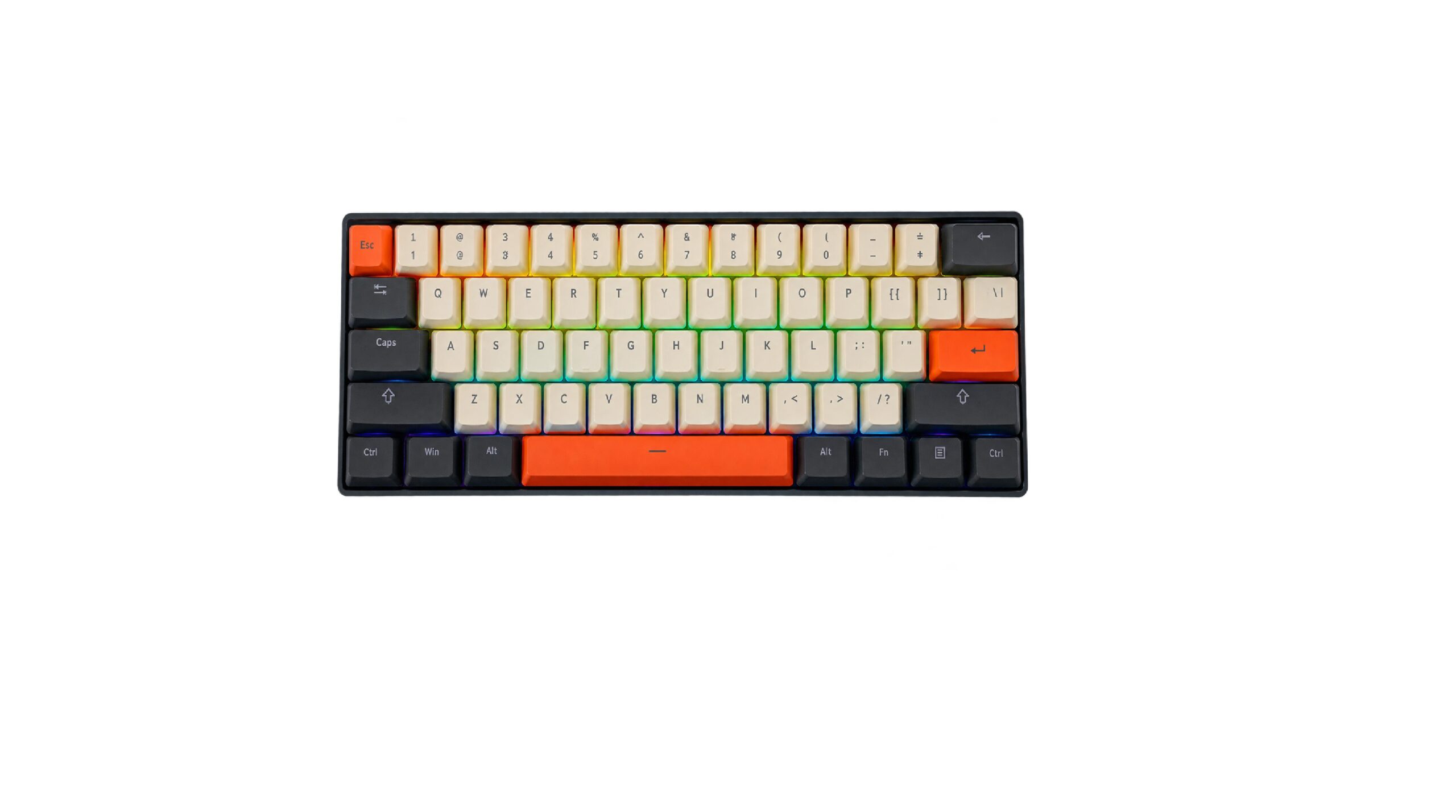 TECLADO MECANICO 60% GAMER MIKUSO XK-61 BEIGE SPECTRA